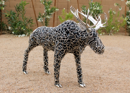 metalwork moose sculpture - mccallister sculpture - scottsdale artist - ryan mccallister