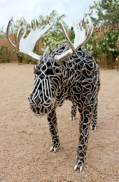 metalwork moose sculpture - mccallister sculpture - scottsdale artist - ryan mccallister