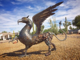 Griffin Eagle Lion Steel Sculpture - McCallister Sculpture